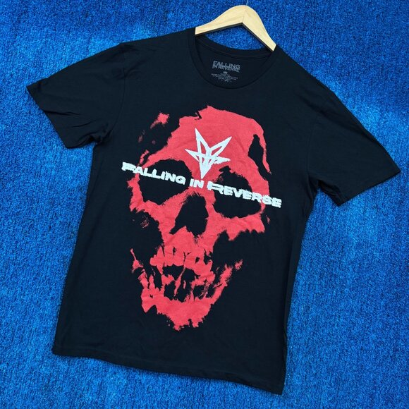 Falling in Reverse Red Skull Rock Band T-Shirt Size Medium - Picture 3 of 4